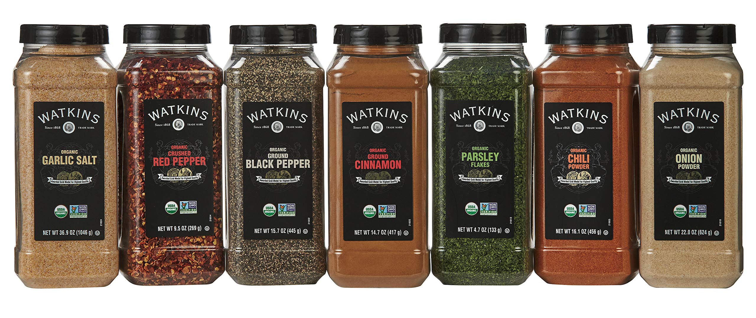 Watkins Organic Chili Powder gold medal label on jar