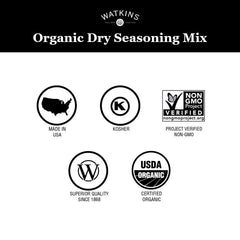 Close-up of organic ingredients in Watkins seasoning blend