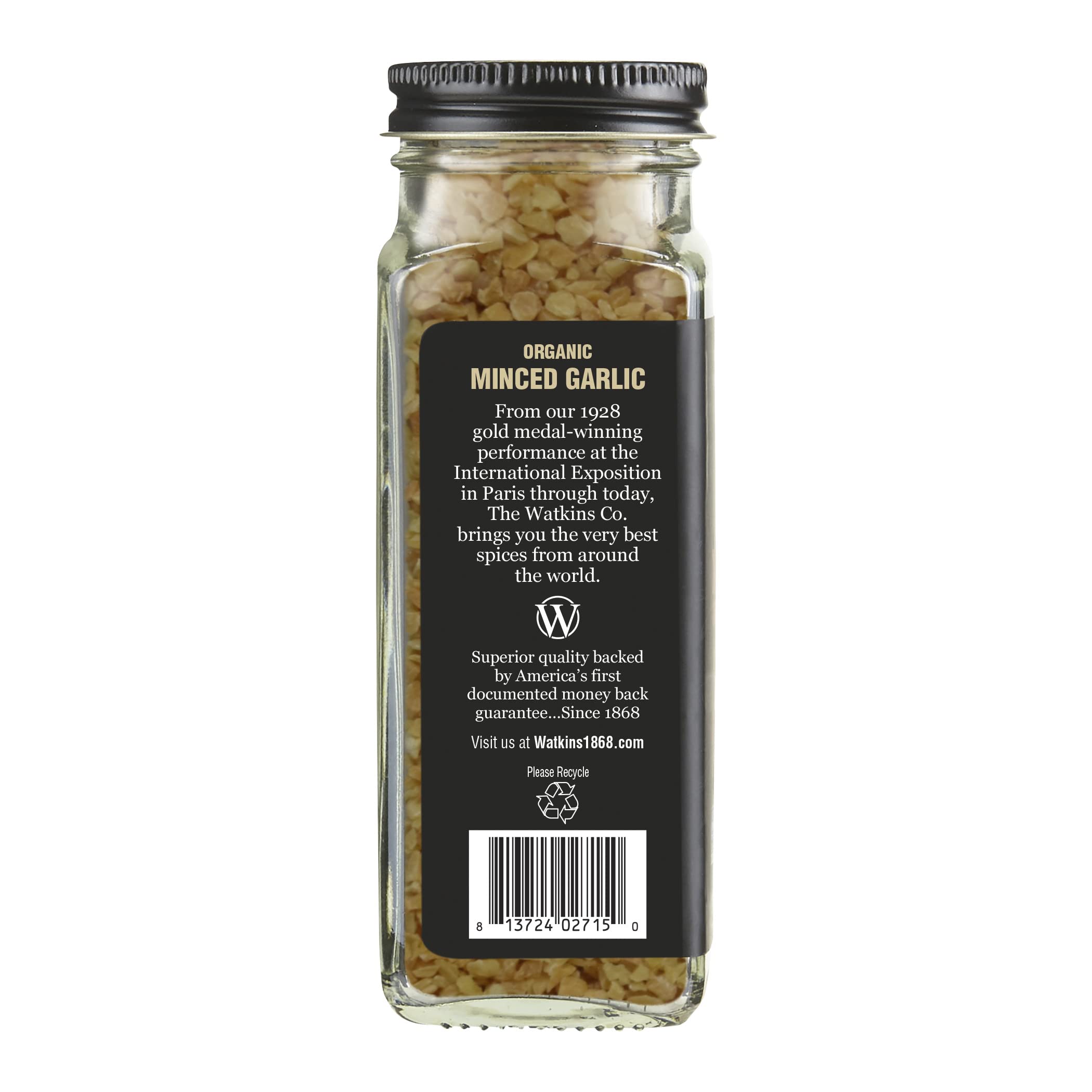 Watkins Organic Minced Garlic in sauce-marinade context adds depth.