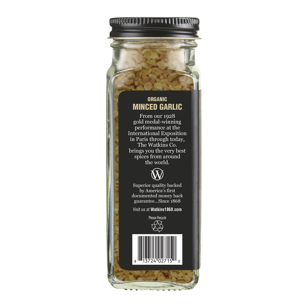 Watkins Organic Minced Garlic in sauce-marinade context adds depth.