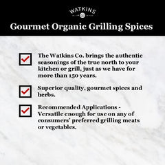 Watkins Organic Steak Seasoning on steak before sear for even, flavorful browning