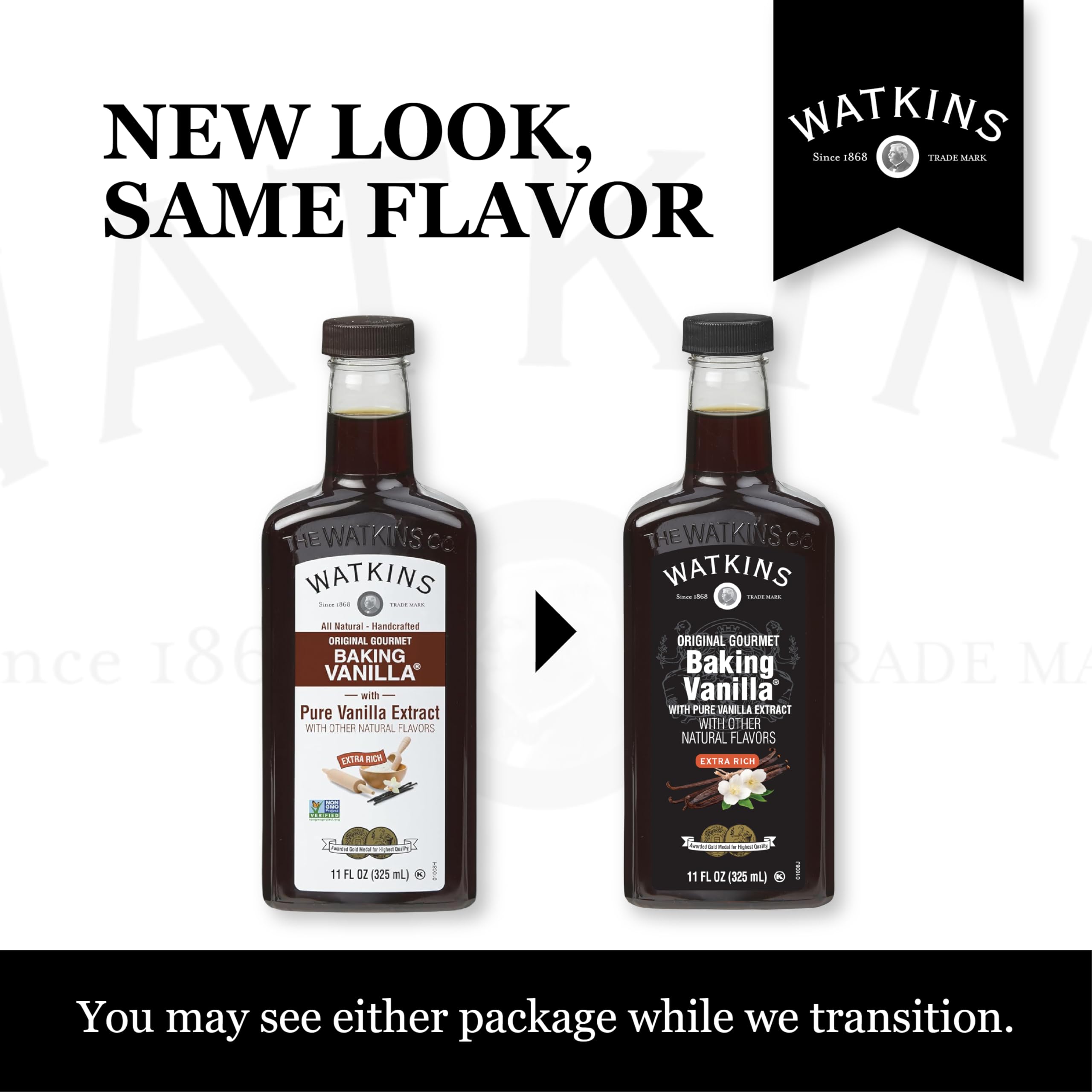 Watkins packaging close-up emphasizing craftsmanship and heritage