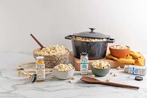 Watkins butter-salt popcorn seasoning jar close-up elevating simple popcorn