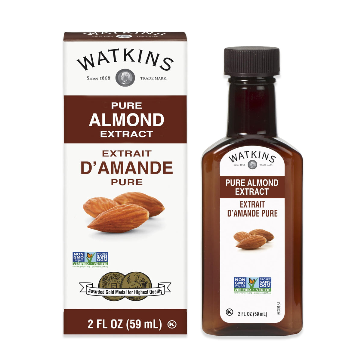 Watkins Pure Almond Extract bottle for baking flavor and aroma