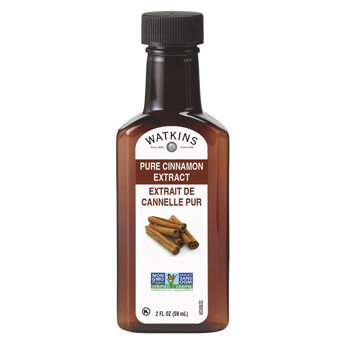Watkins Pure Cinnamon Extract bottle for baking and flavoring.