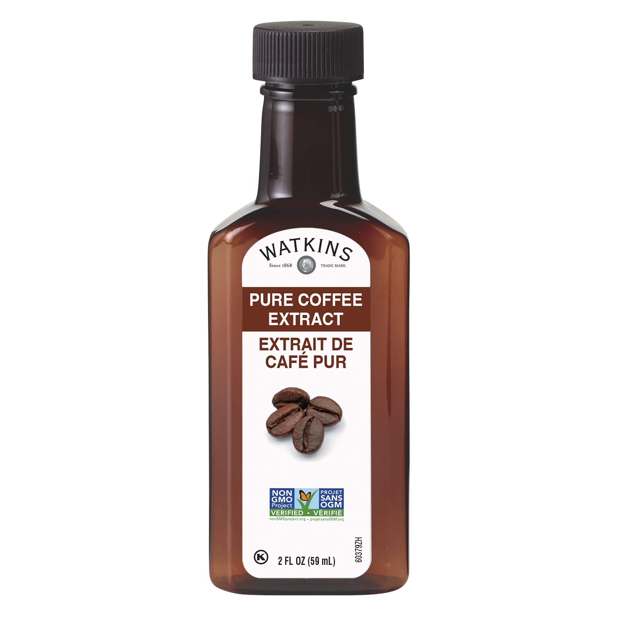 Watkins Pure Coffee Extract bottle pour highlights deep aroma for baking