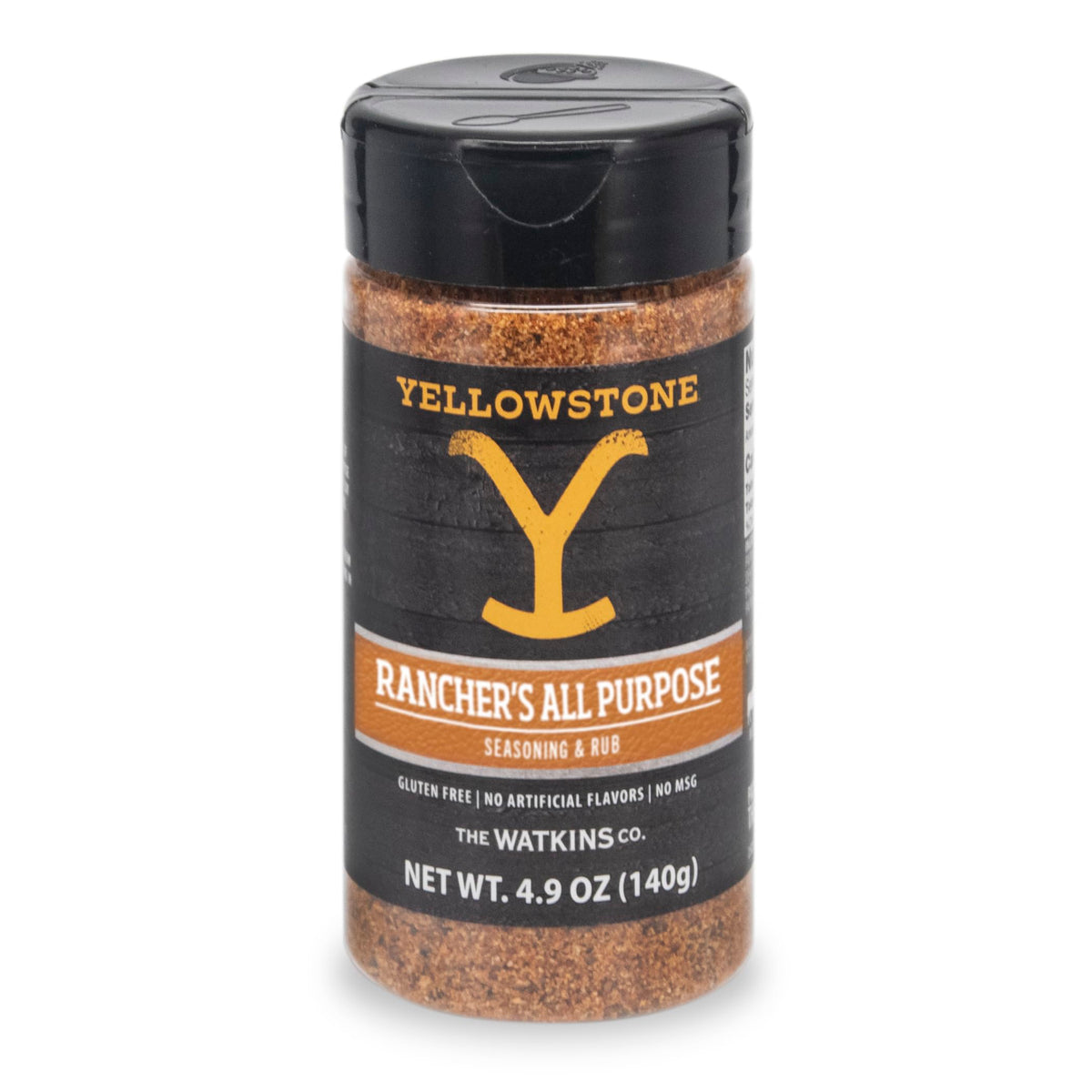 Watkins Rancher's All Purpose Seasoning shaker ready for grilling and roasting.