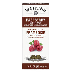 Watkins Raspberry Extract bottle ready for baking and flavoring.