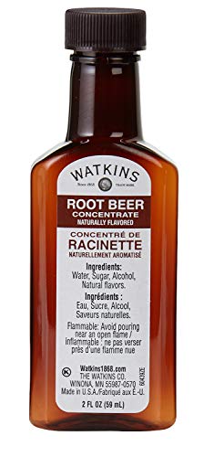 Watkins Root Beer Concentrate packaging highlights heritage and quality.
