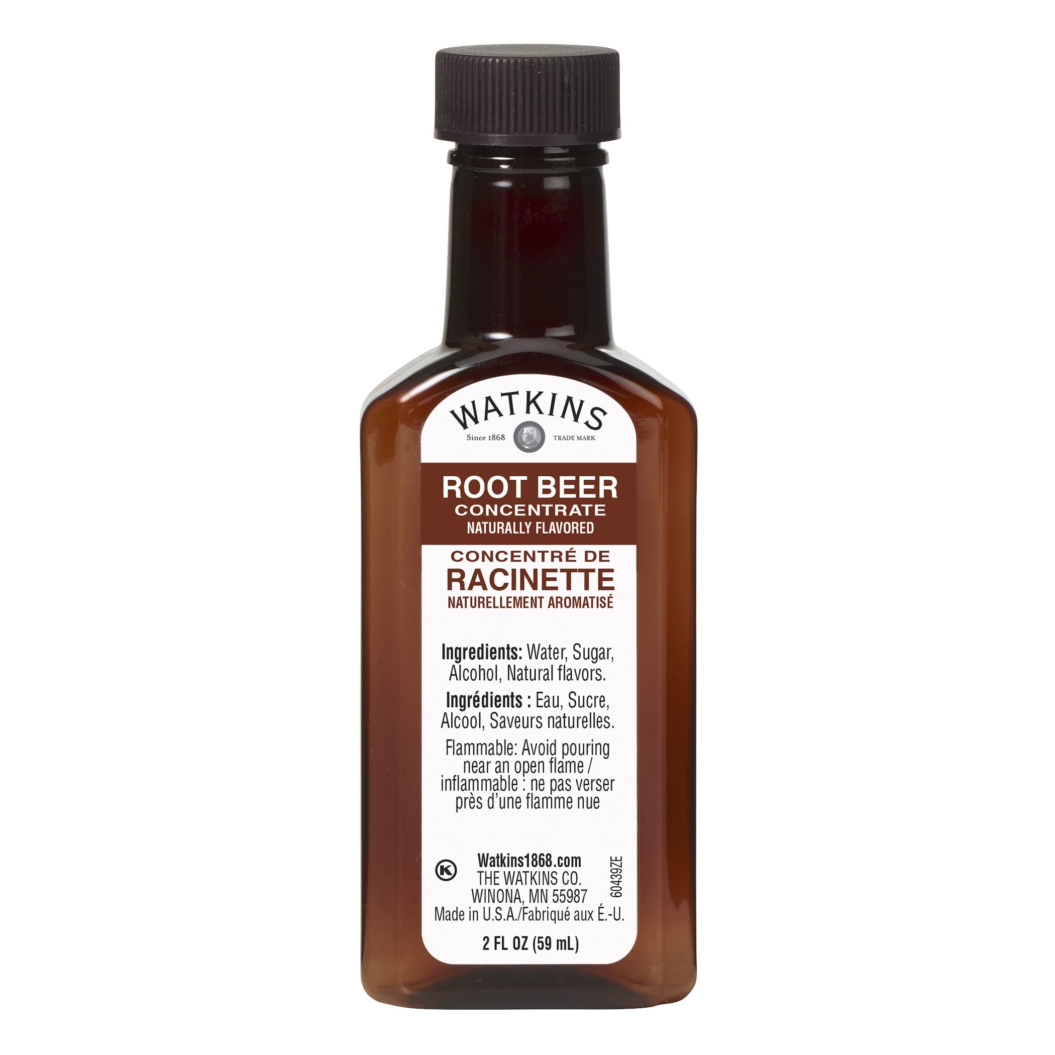 Watkins Root Beer Concentrate pour into mug to flavor beverages.