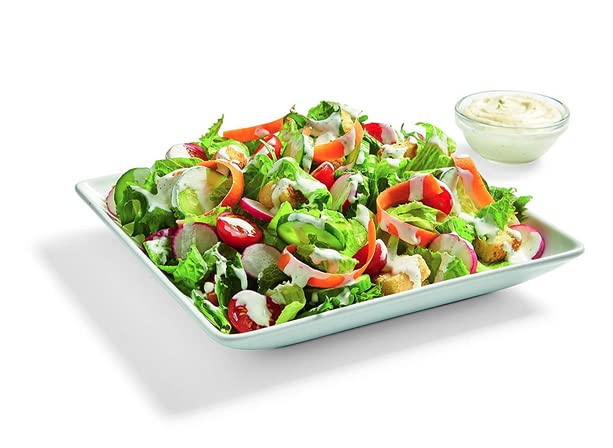 Watkins salad with creamy ranch dressing ready to serve