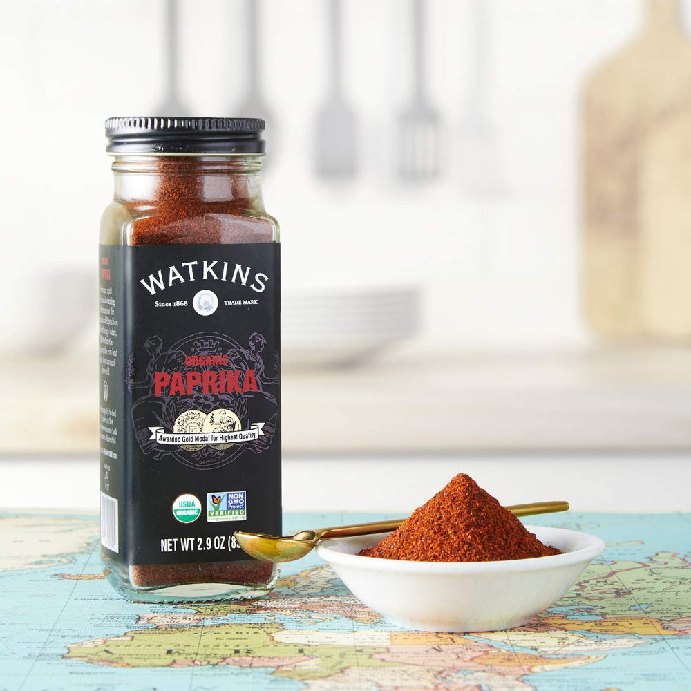 Watkins square glass grinder detail enables easy, controlled seasoning