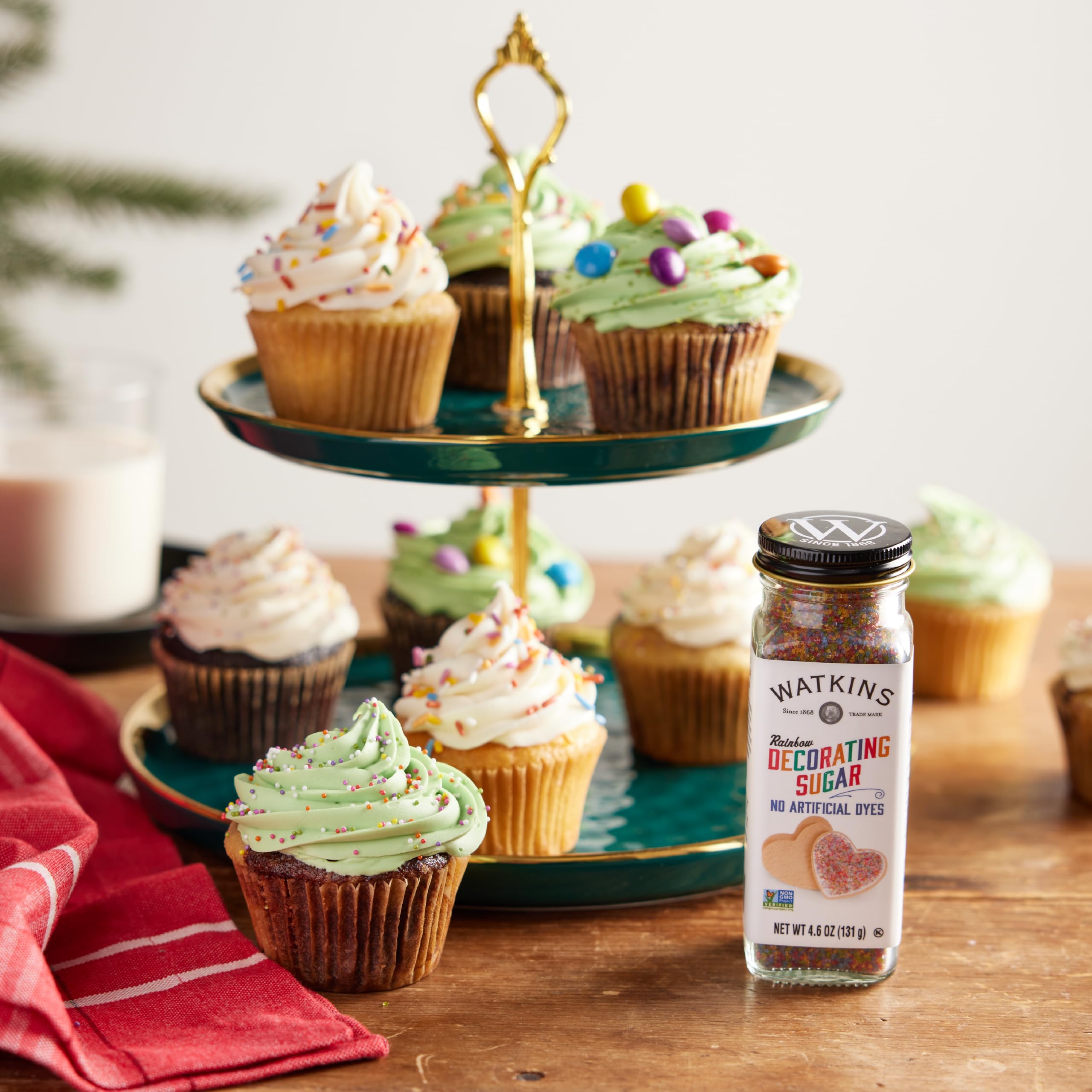 Watkins Sugar Rainbow Decorating on pastries provides festive color accents