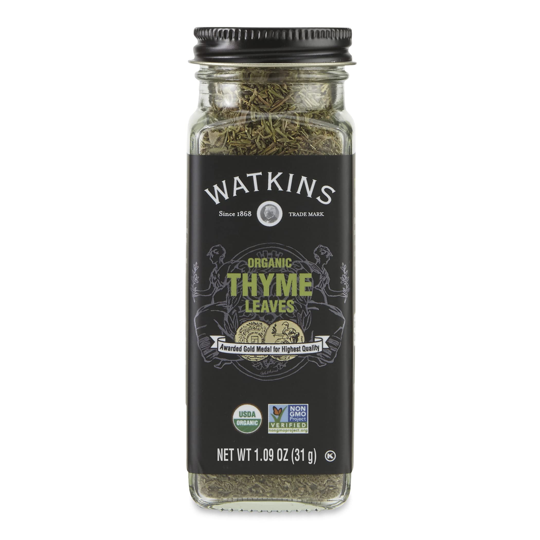 Watkins Organic Thyme Leaves bright aroma for roasting and sauces