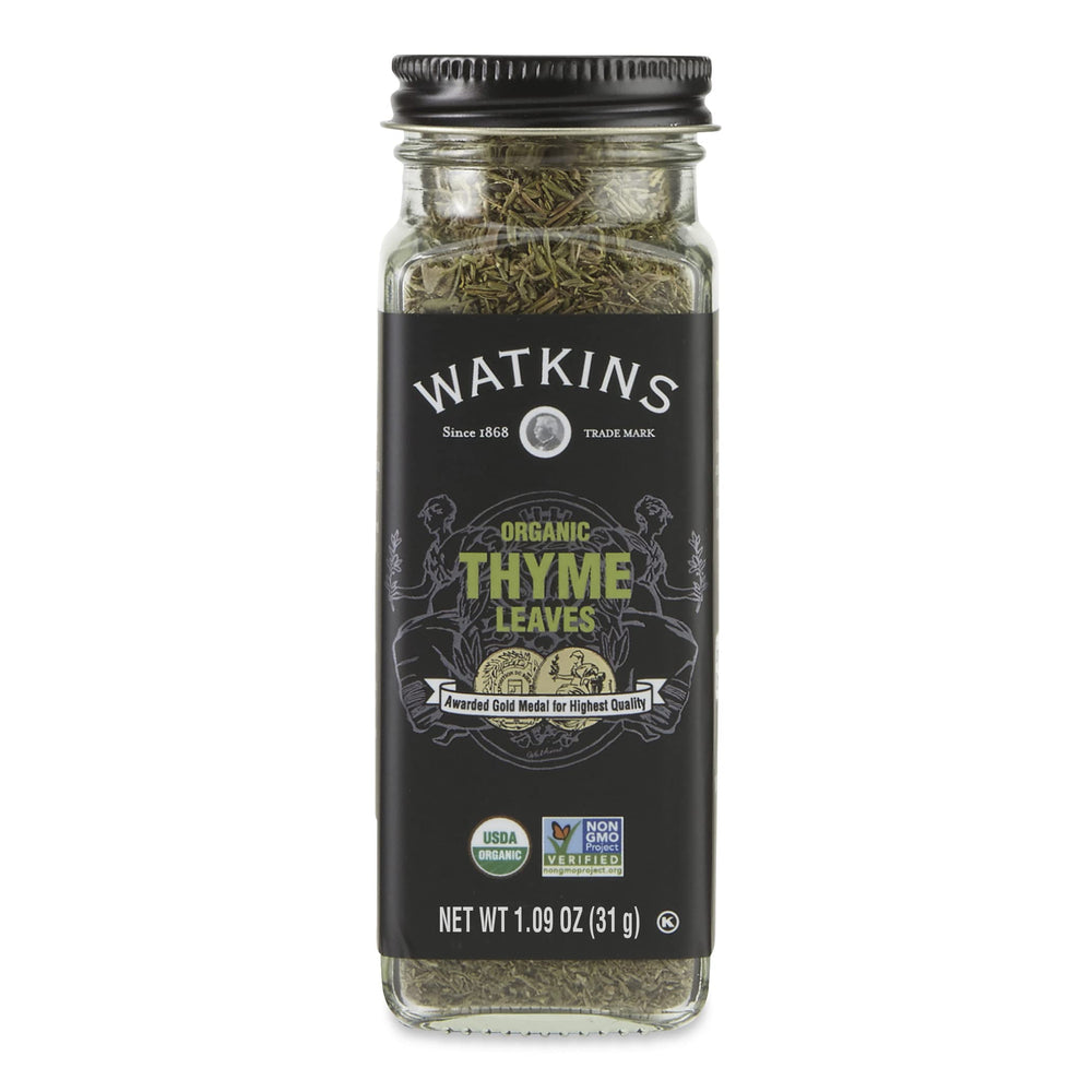 Watkins Organic Thyme Leaves bright aroma for roasting and sauces