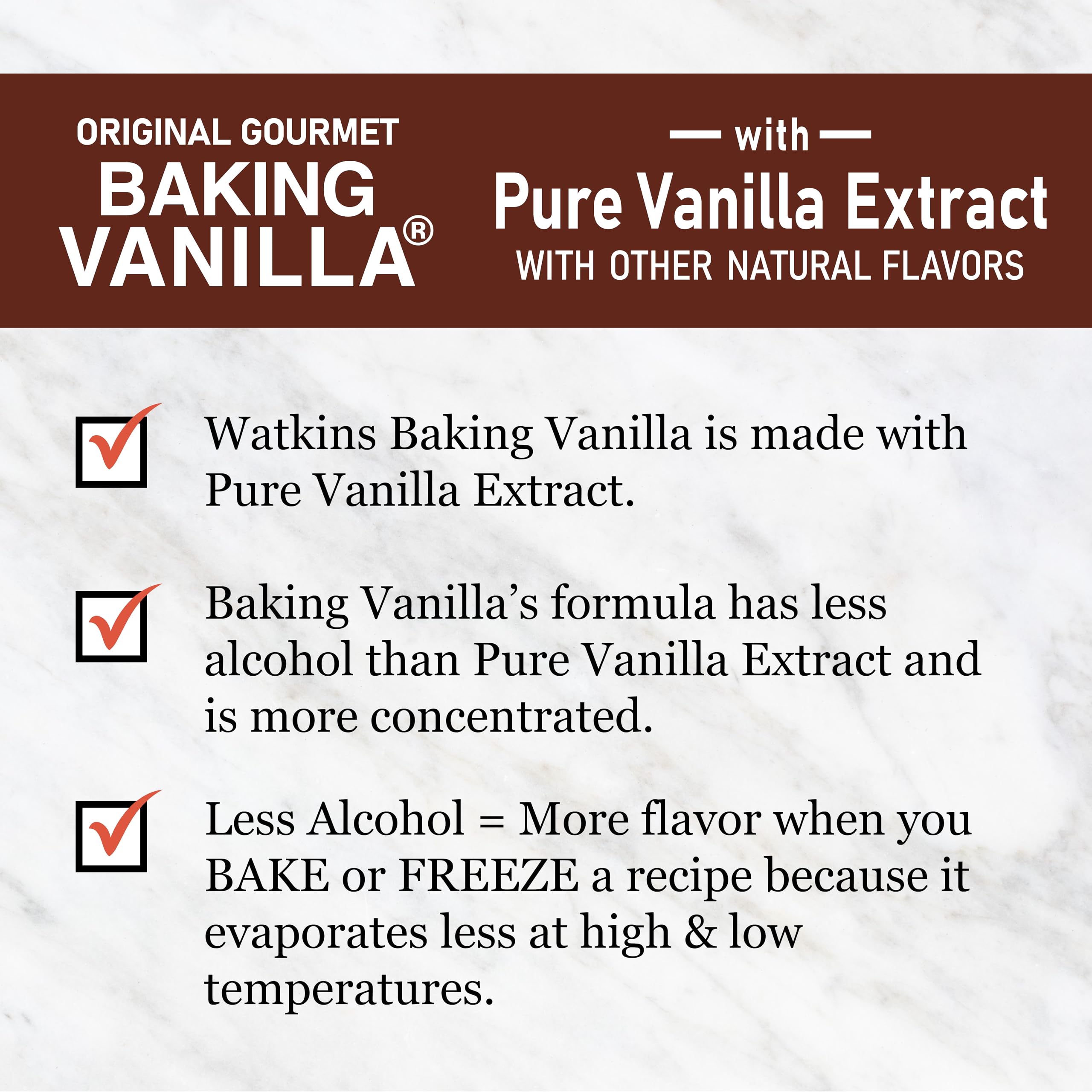 Watkins vanilla bottle beside batter glass suggesting even distribution