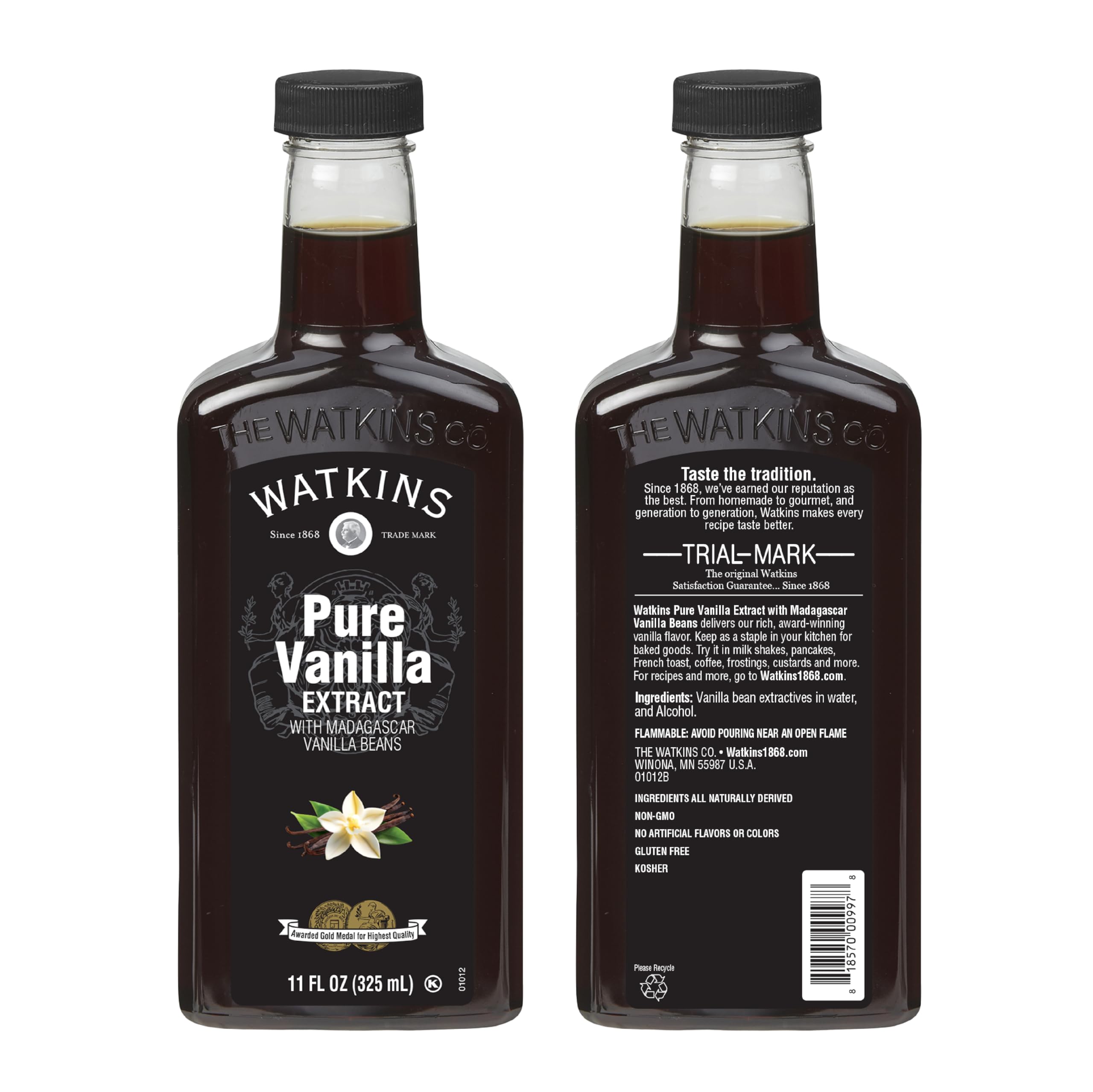 Watkins Madagascar vanilla beans close-up showing rich aroma and authentic origin