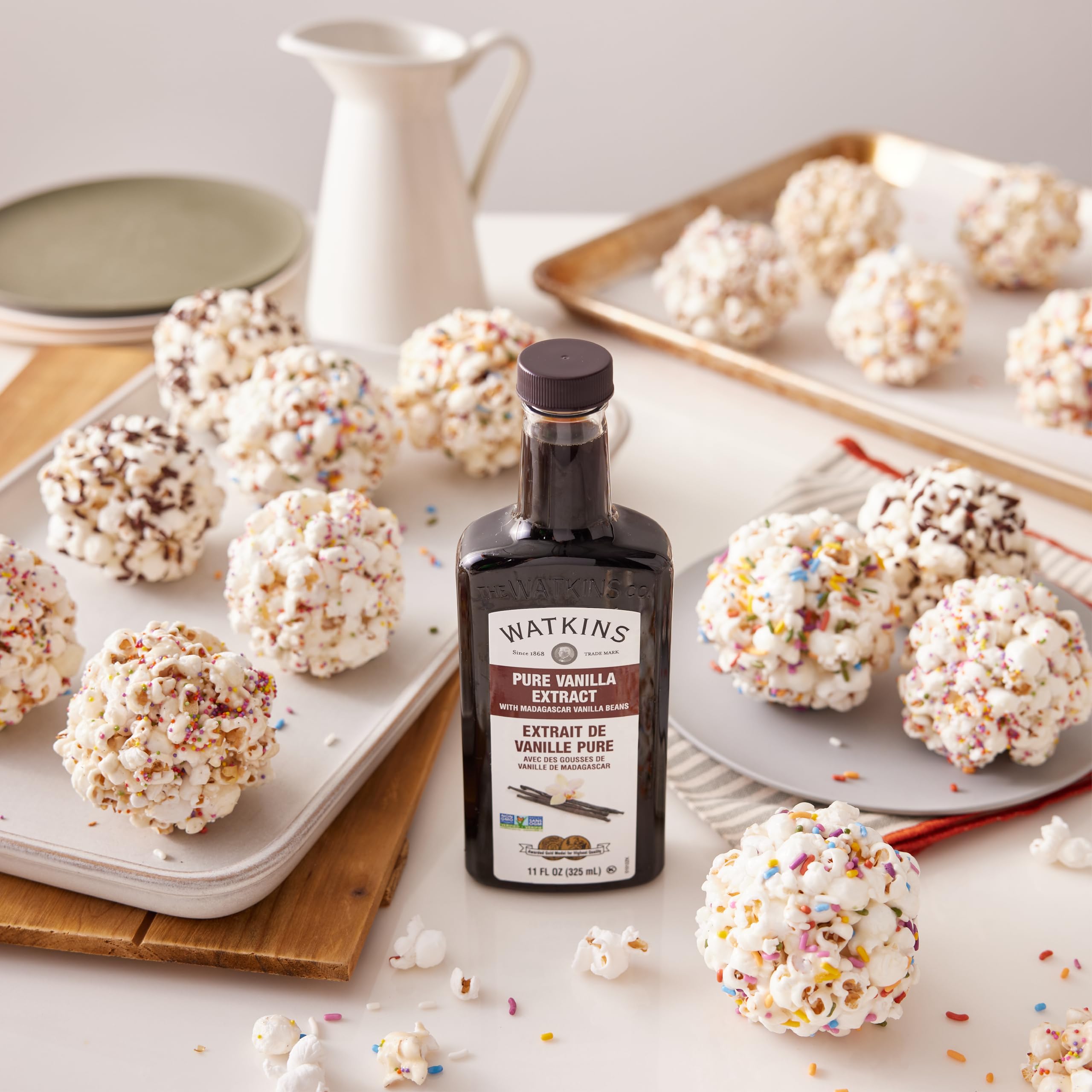 Watkins bottle splash on counter evokes creative desserts