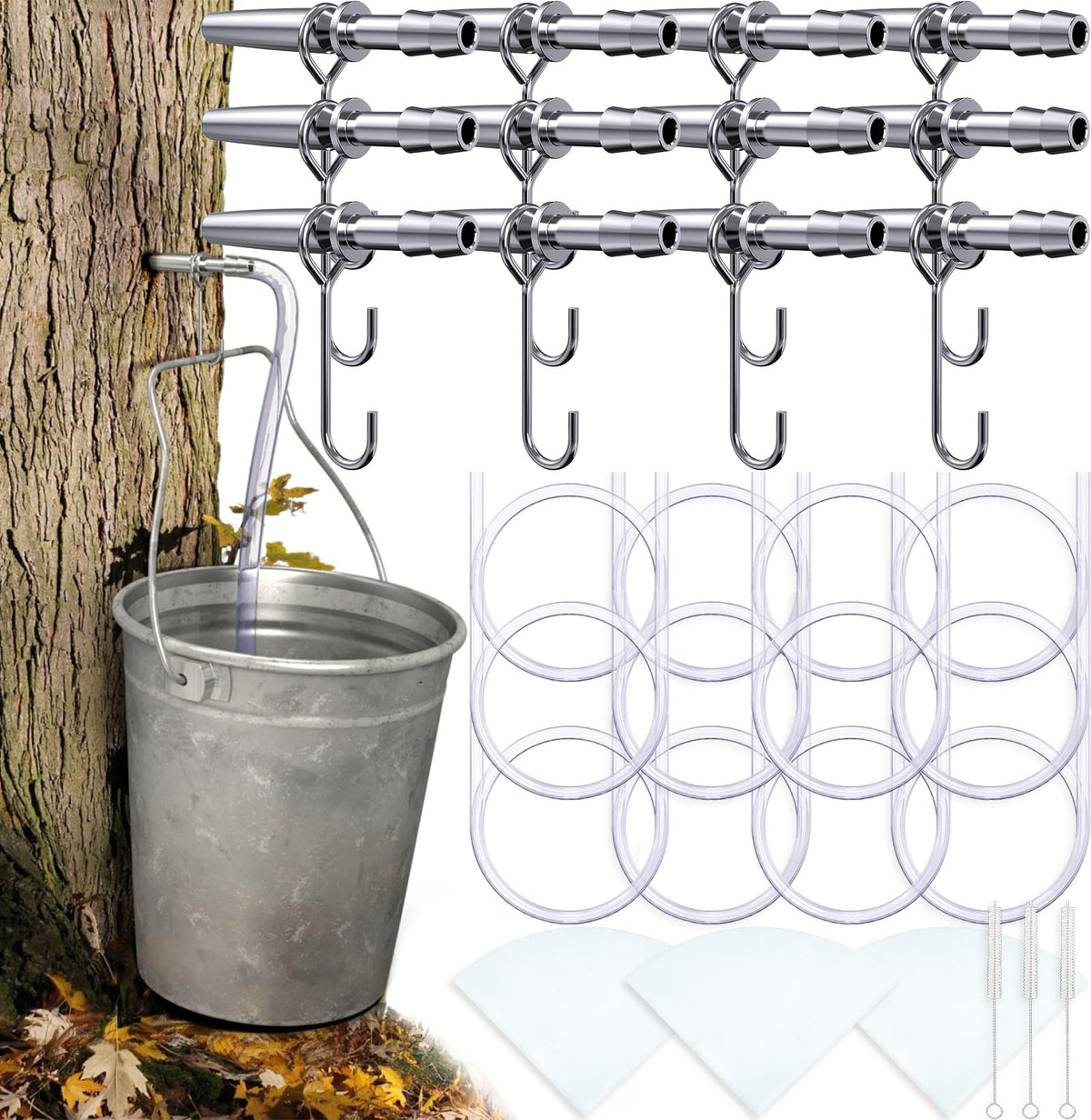 WAVEBEEXS stainless steel maple syrup spiles for durable, reliable sap flow.