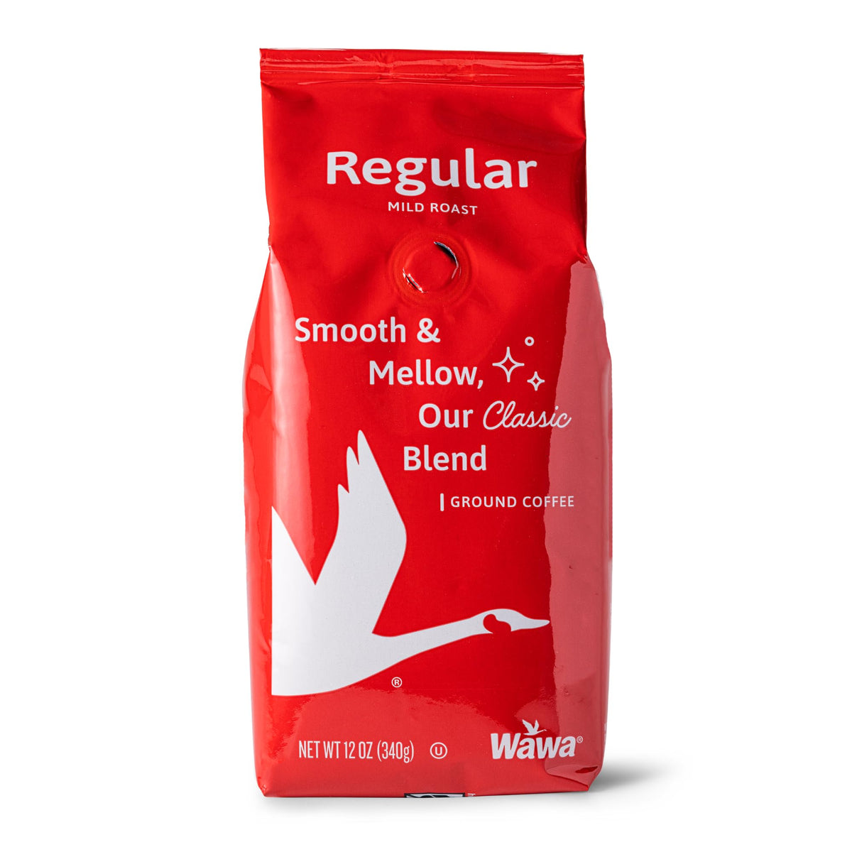 Wawa ground coffee mild roast 12 oz bag with smooth aroma for daily use.