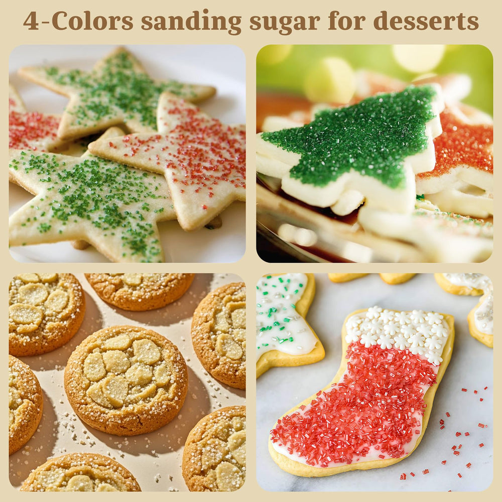 Wayin Christmas edible sanding sugar gold sparkles adds shimmer to pastries