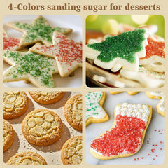 Wayin Christmas edible sanding sugar gold sparkles adds shimmer to pastries