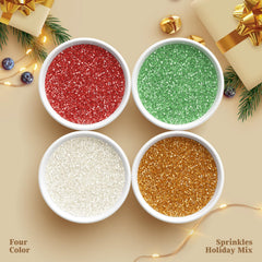 Wayin Christmas edible sanding sugar green sparkles for vibrant cake toppers