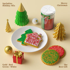 Wayin Christmas edible sanding sugar white crystals for frosted décor