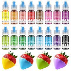 Wayin oil-based chocolate color set with 16 bottles for vibrant, even chocolate coloring.