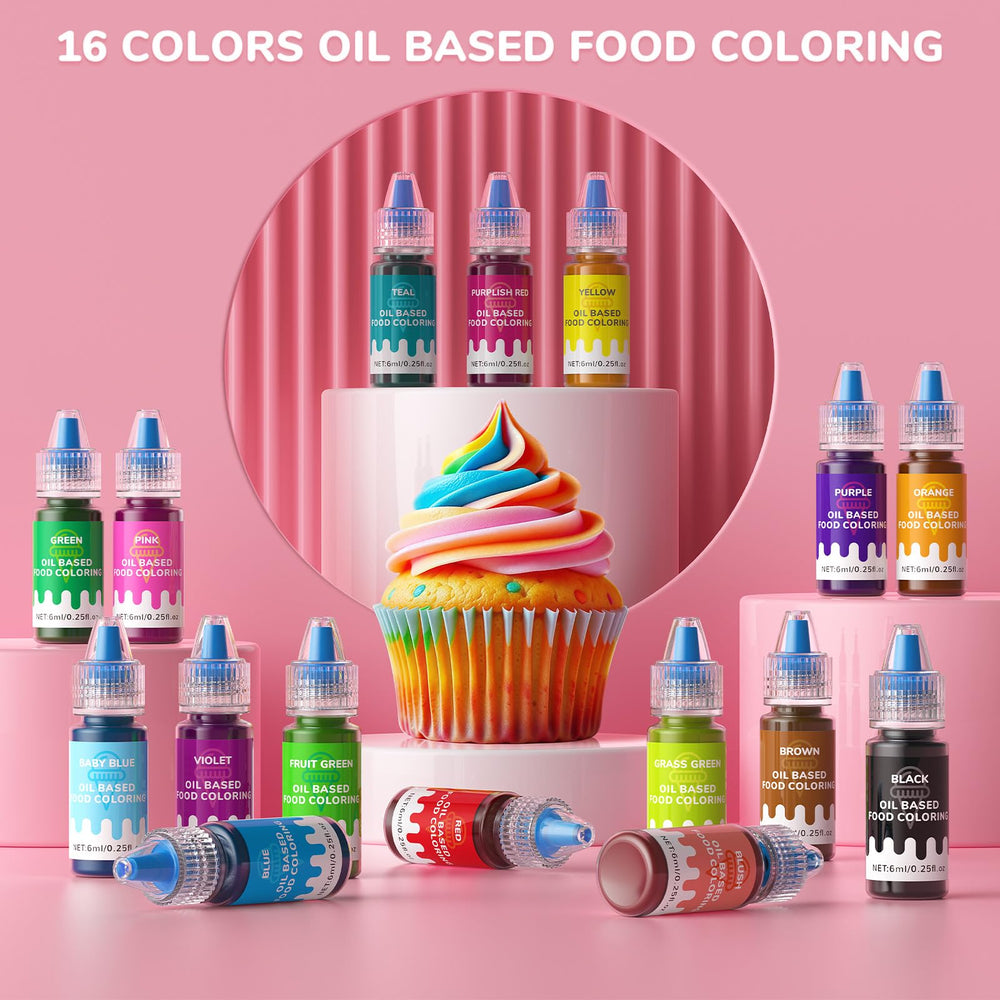 Wayin 16-color swatches show rich hues for chocolate and candy melts.