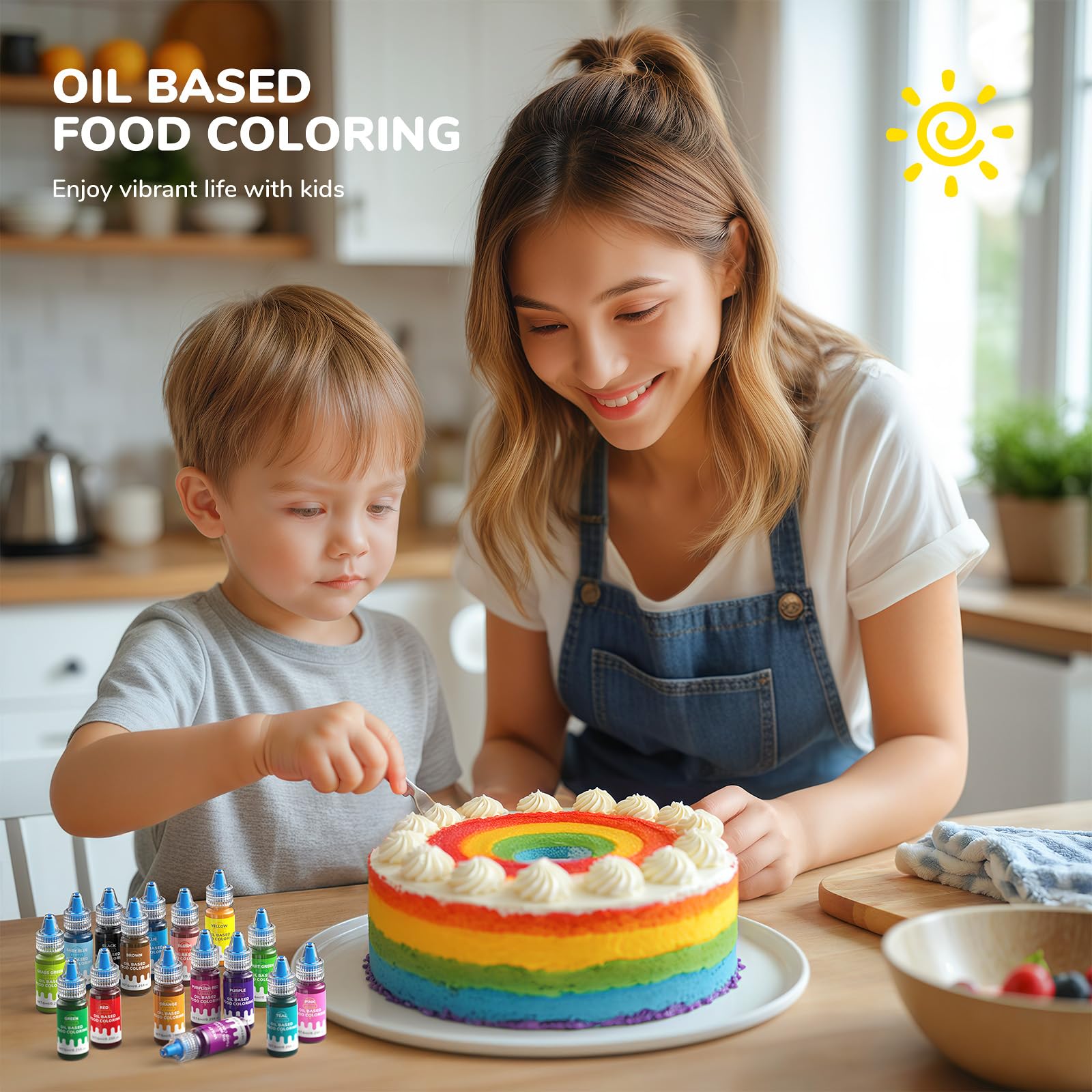 Wayin oil colors allow easy shade matching in baking projects.