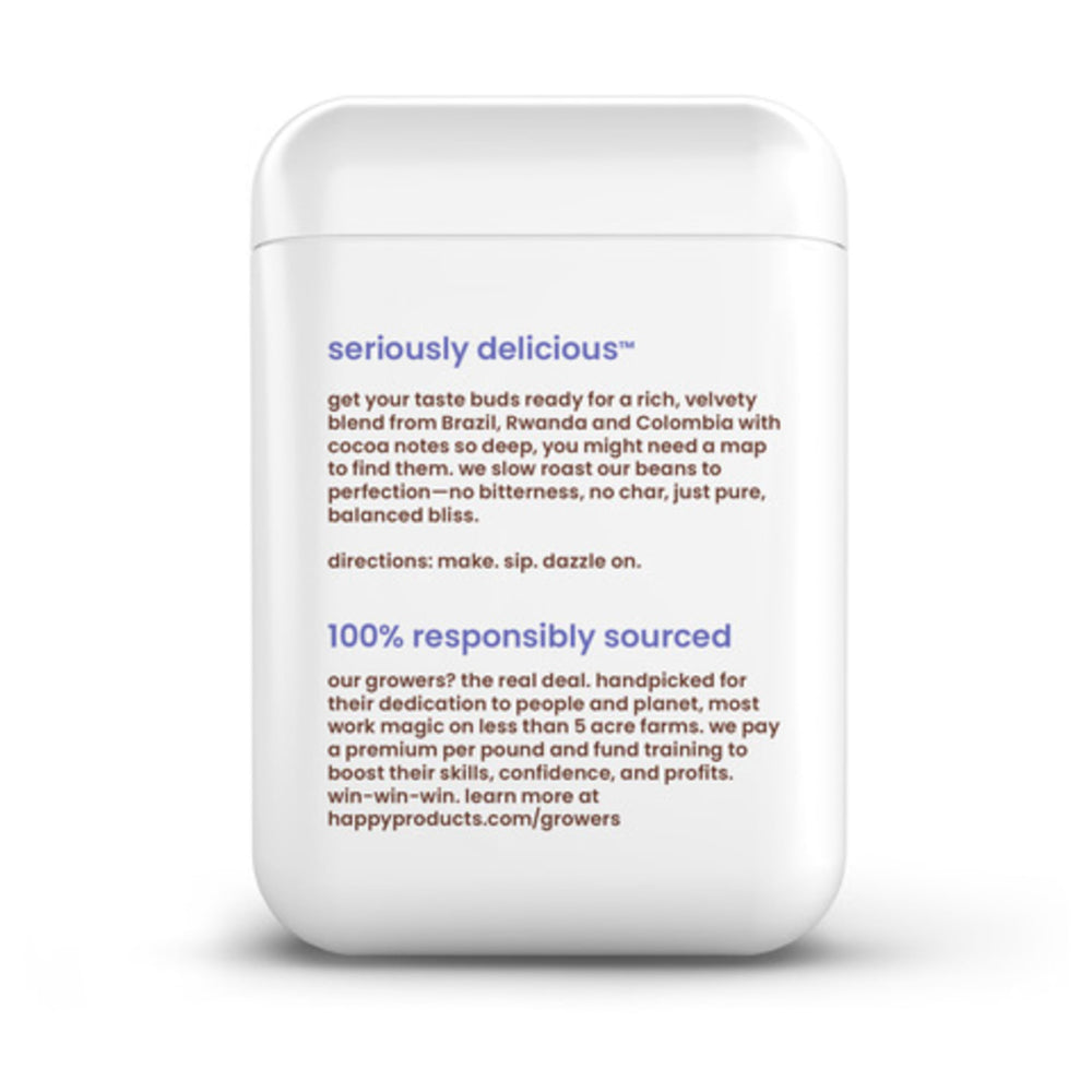 We Are Happy packaging designed for recycling and refilling