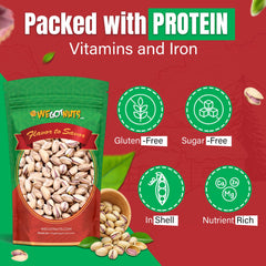 We Got Nuts Air-tight resealable bag keeping pistachios fresh.