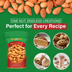 We Got Nuts almonds raw shelled crunch closeup highlighting crunchy texture