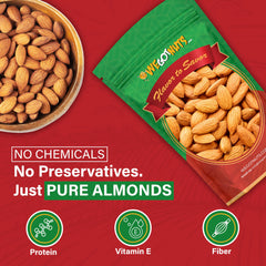 We Got Nuts California almonds raw unsalted closeup showing natural texture