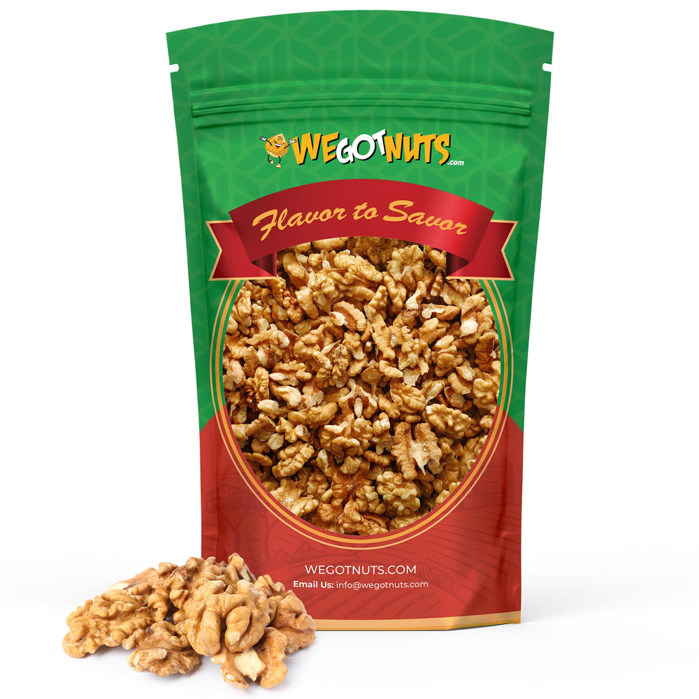 We Got Nuts California Raw Walnuts in a resealable 4 lb bag for easy freshness.