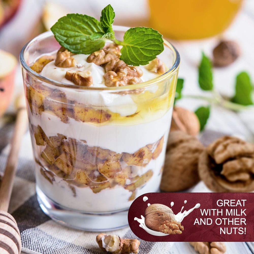 We Got Nuts cracked walnuts closeup for snacking and recipes.