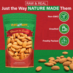 We Got Nuts jumbo California almonds 64oz bag sealed to preserve freshness and crunch