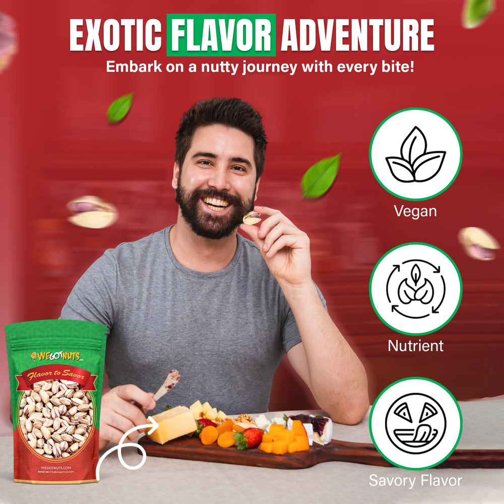 We Got Nuts Kosher-certified pistachios with clean ingredients.