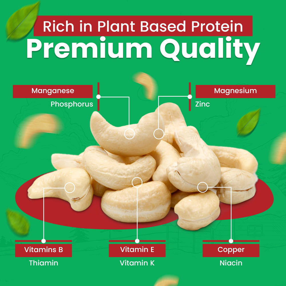 We Got Nuts oil-free natural cashews, clean taste for healthy snacking.