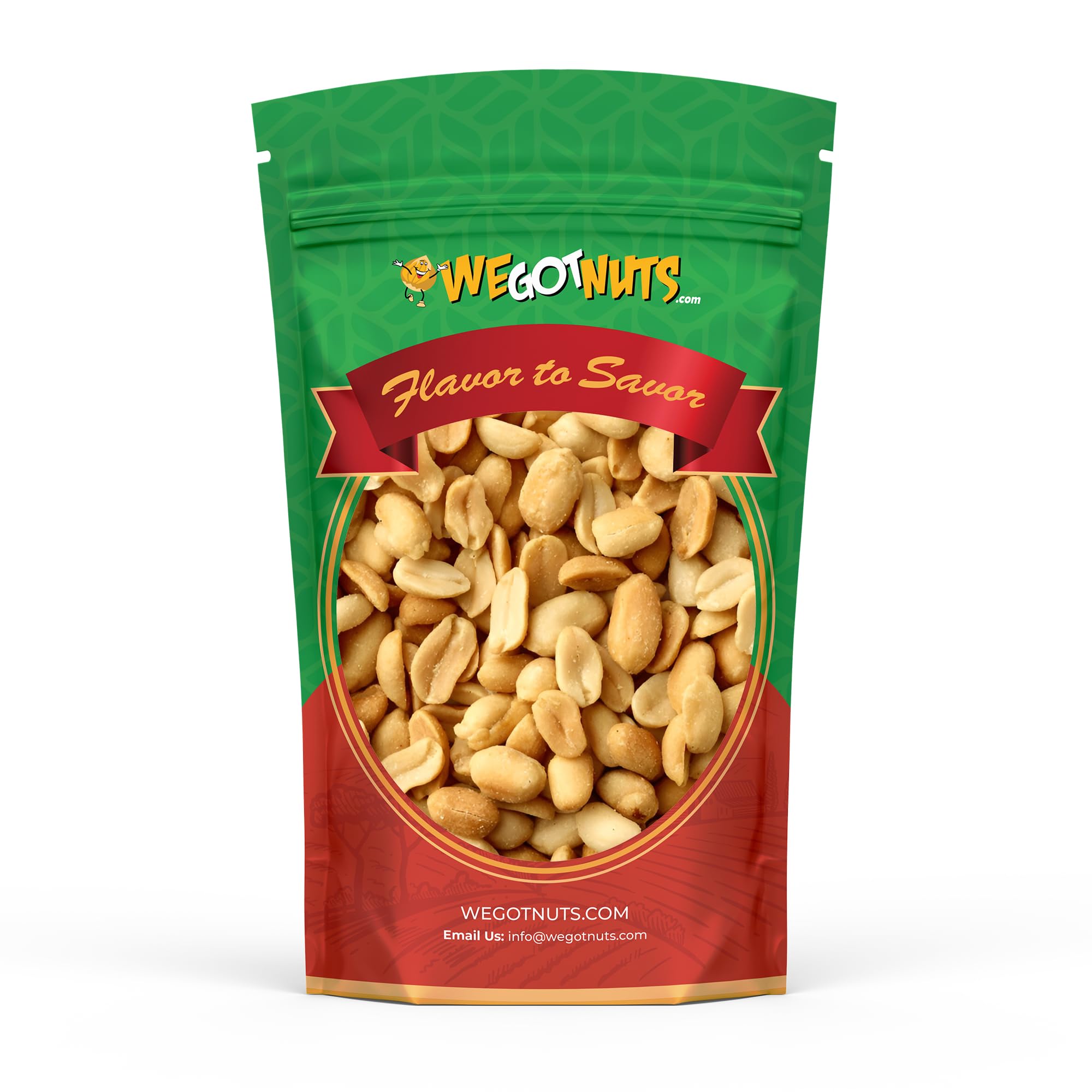 We Got Nuts peanuts dry roasted and blanched in a 5lb bulk bag for snacking