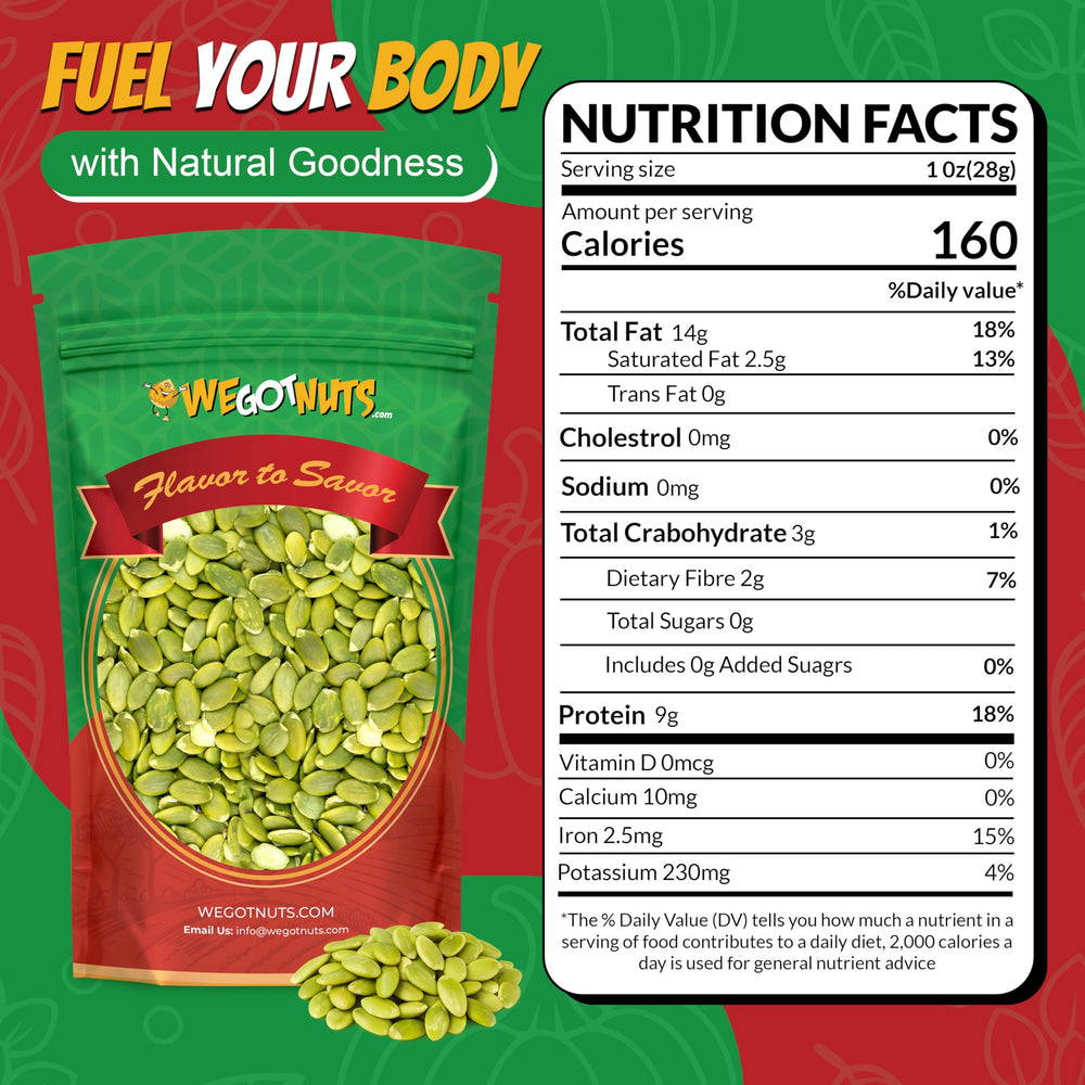 We Got Nuts pumpkin seeds perfect salad topping or cereal mix