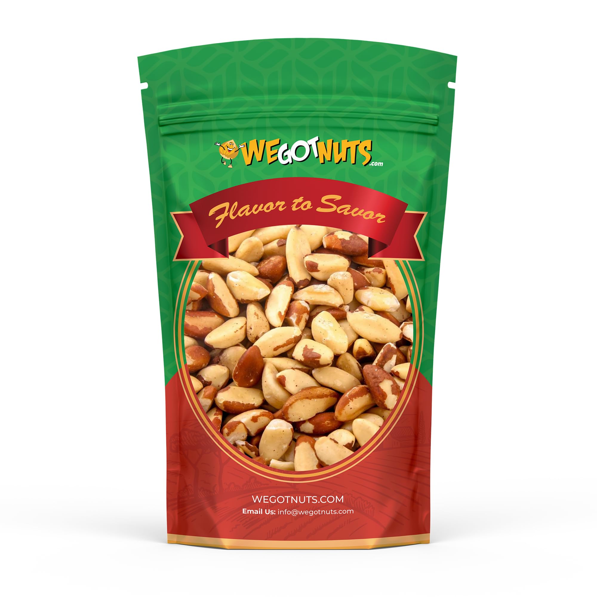 We Got Nuts raw Brazil nuts in a 1lb bag for quick snacking.