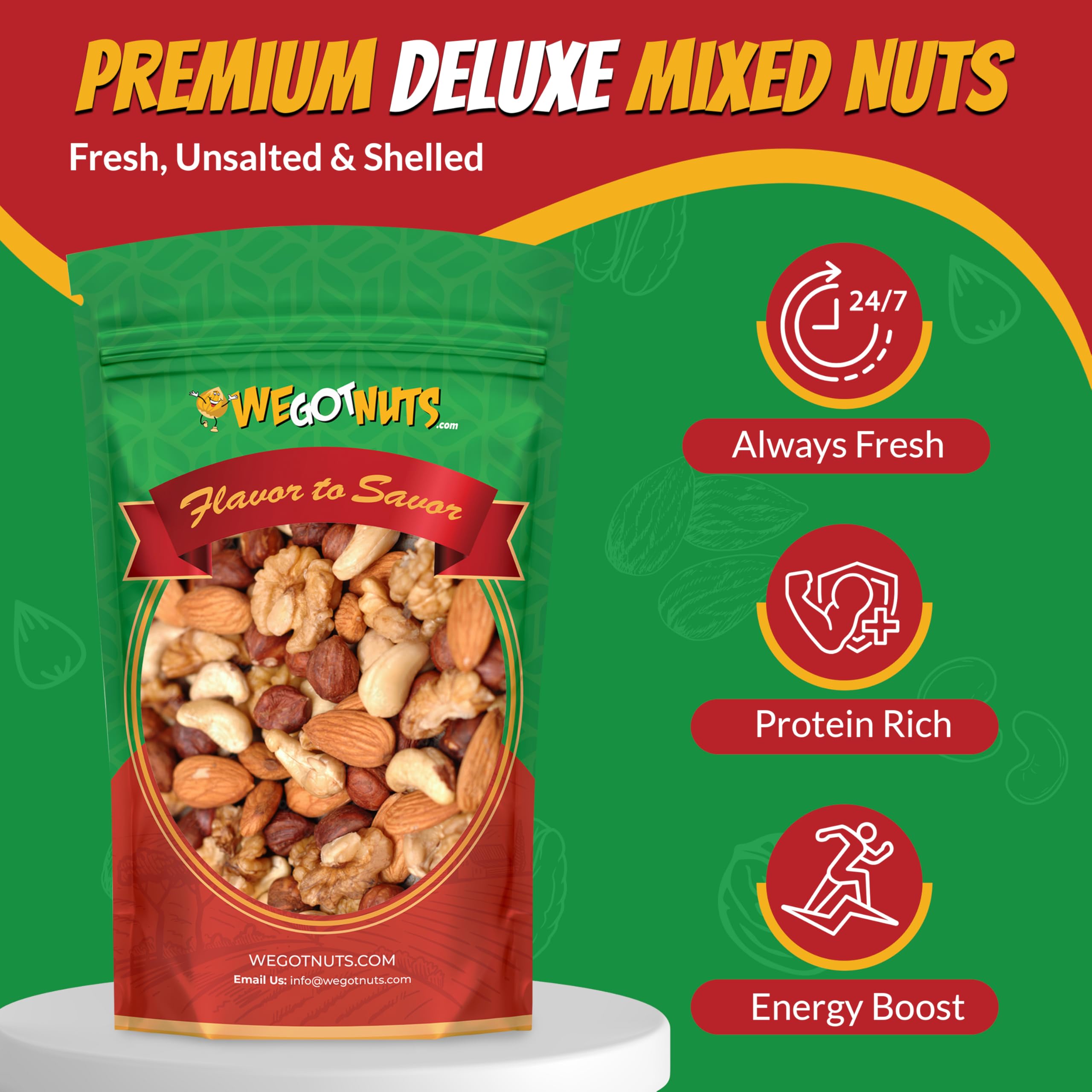 We Got Nuts resealable bag keeps freshness for on-the-go snack options