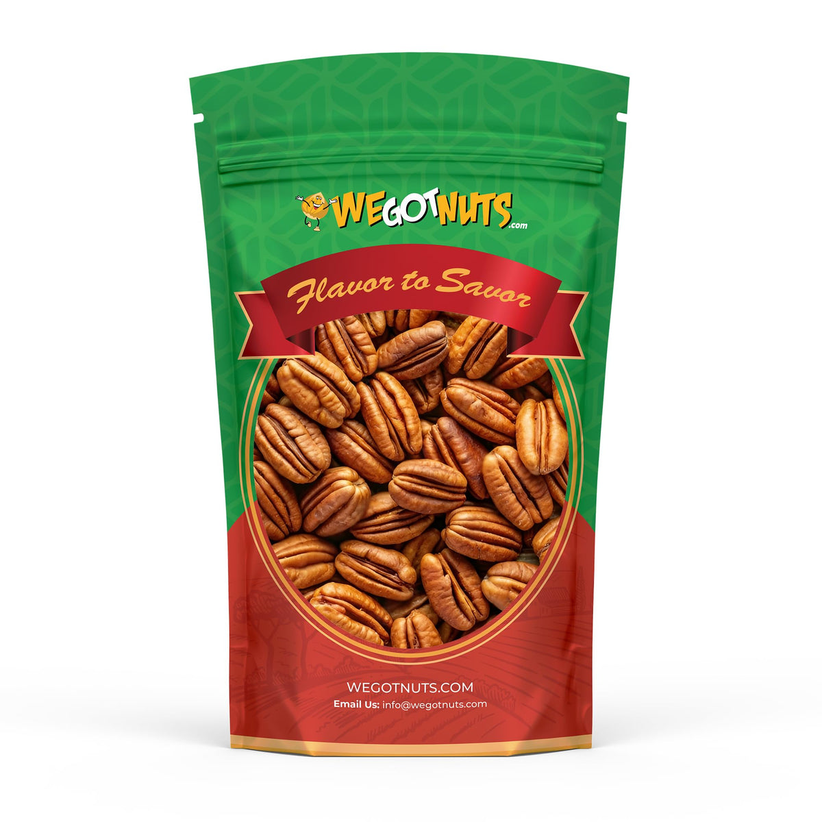 We Got Nuts raw pecan halves in a 5 lb bag, great for cooking.