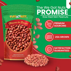 We Got Nuts raw red skin peanuts close-up kernels; suitable for homemade peanut butter