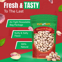 We Got Nuts Salted Antep Pistachios with glossy shells.