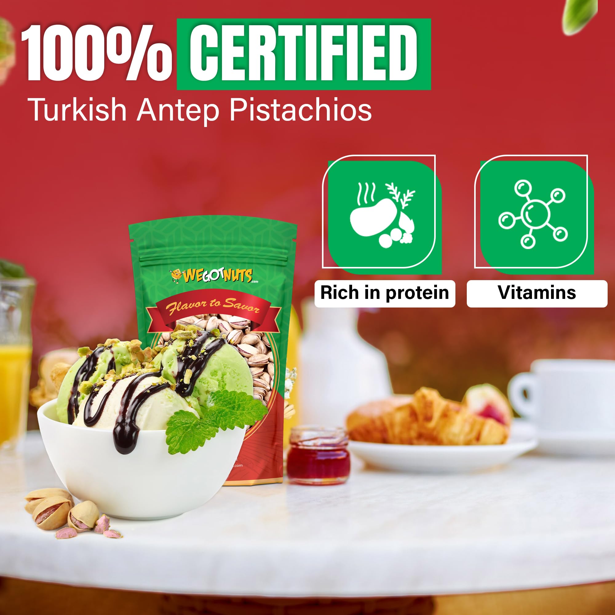 Kosher-certified pistachios label on packaging for reliability