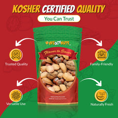 We Got Nuts variety in-shell mix with walnuts, almonds, hazelnuts, pecans—great for quick snacking.