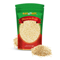 We Got Nuts white hulled sesame seeds in a 5 lb bag for baking and topping.